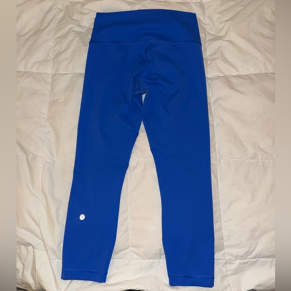 Lululemon Wunder Train High Rise Crop 23" Size 10 Cerulean Blue